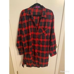 Plaid Red & Black Shirt